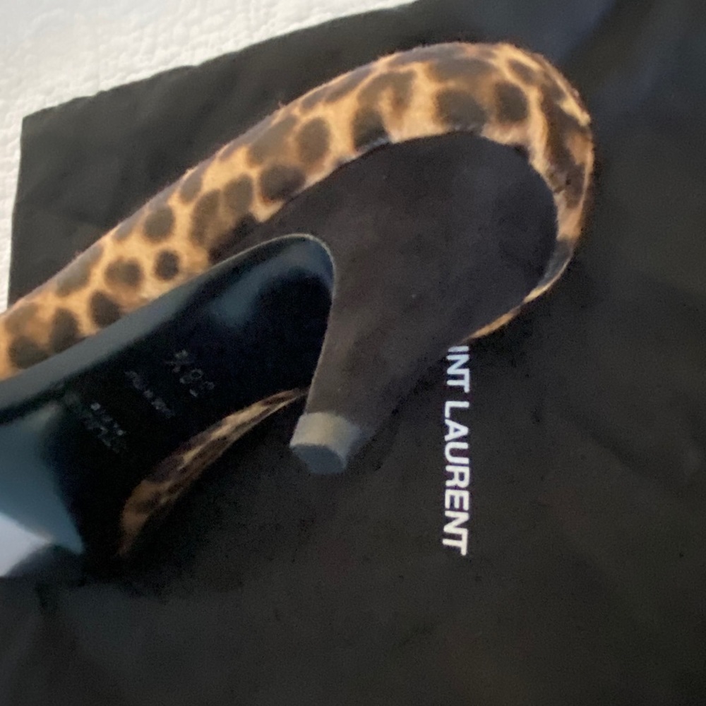‼️SOLD‼️NEW Saint Laurent Heels Kitten Heel Leopar - Picture 11 of 12